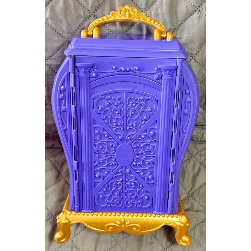 Disney Sofia the First Royal Jewelry Box Vanity Playset Purple Gold Armoire